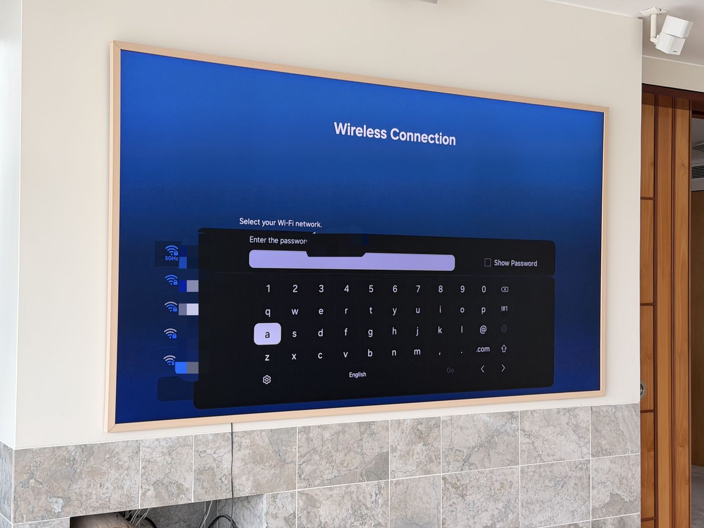 Living-room TV reconnecting to the new wireless network